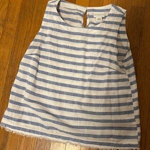 Liz Claiborne linen striped boho top 💗